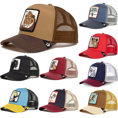 #ad Men Animal Farm Trucker Cap Mesh Baseball Hat Goorin Bros Style Snapback Hip Hop
