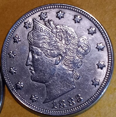 #ad 1883 WITHOUT CENTS Liberty V Nickel. Great Condition.