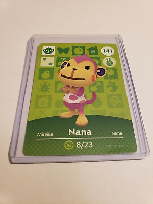 #ad SUPER SALE Nana # 141 Animal Crossing Amiibo Card NINTENDO Series 2 MINT