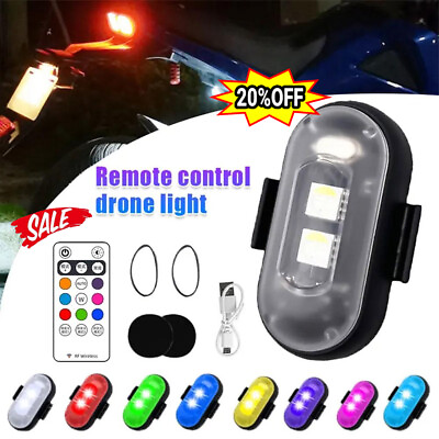 #ad Wireless Remote Control LED Strobe Light 7 Colors for Motorcycle Car Bike