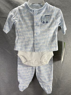 #ad NWT Baby Boys Clothes Preemie Carter#x27;s Train 3 Piece Set