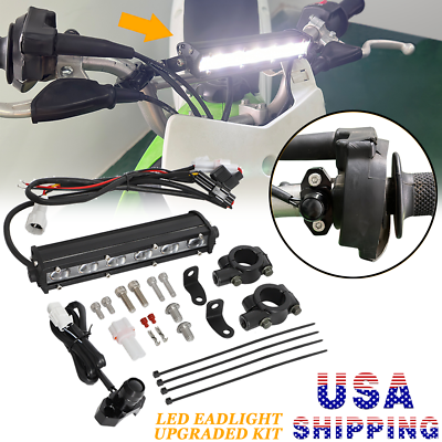 #ad US For Honda CRF110 Kawasaki KLX110 Yamaha LED Headlight Upgraded Kit Plugamp;Play