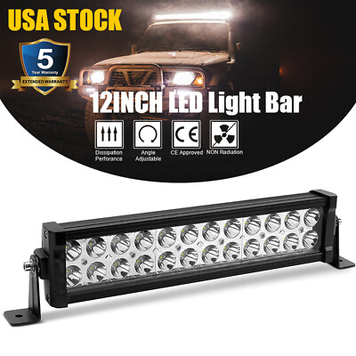 #ad #ad 12quot; inch LED Work Light Bar Combo Spot Flood Driving Truck Off Road Car SUV ATV