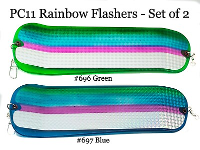 #ad PRO TROLL ProChip 11quot; #696 #697 Rainbow Flashers Set of 2