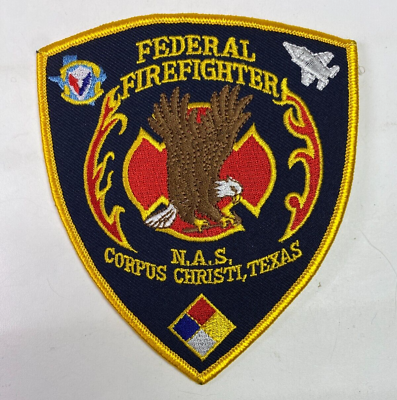 #ad Federal Firefighter NAS Corpus Christi Texas Naval Air Station Fire Patch S3