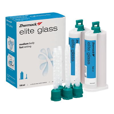 #ad ELITE GLASS FAST SET 2x50 ml ZHERMACK DENTAL SILICONE
