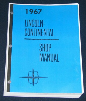 NEW Shop Service Manual 67 LINCOLN CONTINENTAL 1967