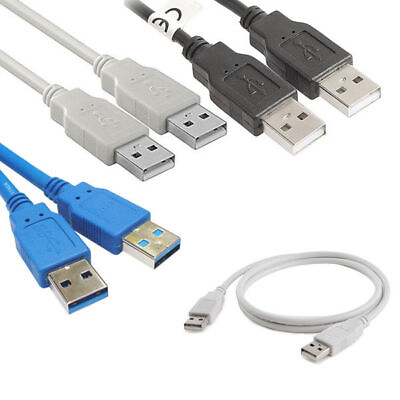#ad USB 2.0 3.0 Data Cable A Male to A Male High Speed Charger Cord Multpack LOT