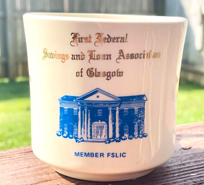 #ad #ad Glasgow Kentucky First Federal Savings amp; Loan Bank Vintage Coffee Mug Barren KY
