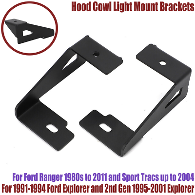 #ad Hood Ditch Cube LED Light Mounting Bracket For 91 00 Ford Explorer 89 11 Ranger