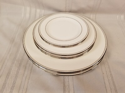 Lenox Classic Collection Federal Platinum 3 Dinner 3 Salad 2 Bread Butter plates
