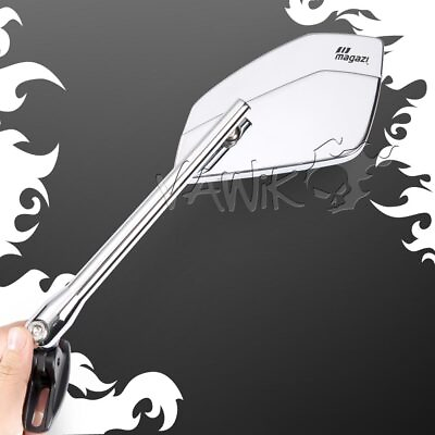 #ad VAWiK Mirrors chrome CLEAVER black base fits Ducati 1299 Panigale S 15#x27; 16#x27;