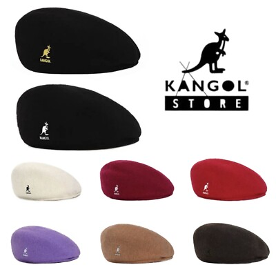 #ad Kangol Wool 504 Flat Cap Men Women Casual Woolen Beret Hat Winter Newsboy Caps