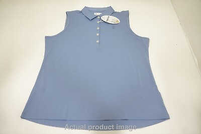 #ad Greg Norman Sleeveless Freedom Polo Womens Size XL Swis W Logo 822B 1069750