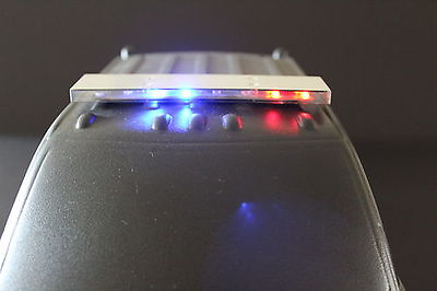 RC 1 10 Scale Police LED Light Bar Metal Red and Blue with Amber