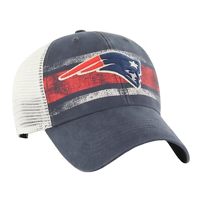 #ad #x27;47 Brand New England Patriots Adjustable Interlude Hat Cap NFL Blue Red MVP