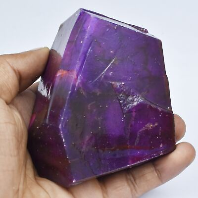 #ad 786 Ct Natural Uncut Huge Size Purple Sapphire Rough CERTIFIED Loose Gemstone