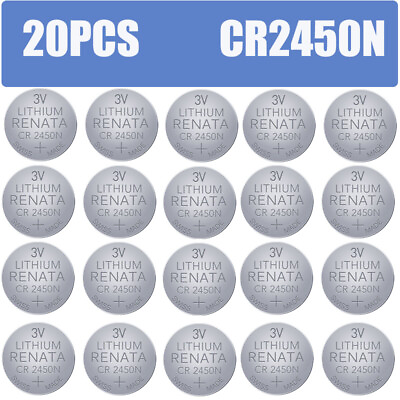 #ad 20PC 3V 540mAh CR2450N Battery Li Button Coin Car Cell New For Renata New