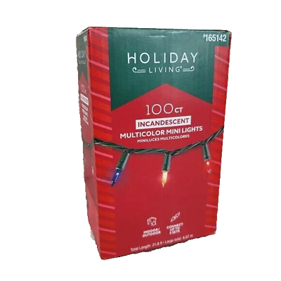 #ad #ad HOLIDAY LIVING 100Ct Incandescent Multicolored Mini LightsGreen Wire