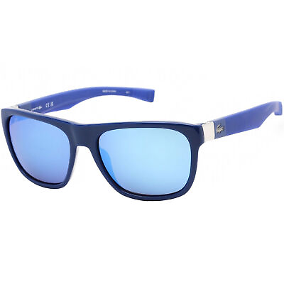 #ad Lacoste Unisex Sunglasses Polycarbonate Lens Blue Square Shape Frame L664S 414