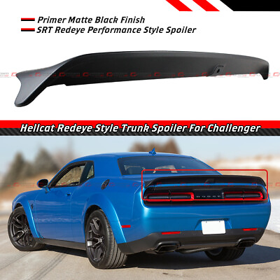 #ad Hellcat Redeye Style Matte Black Trunk Spoiler Wing For 08 22 Dodge Challenger