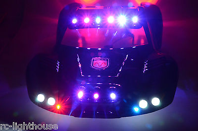 #ad #ad For Traxxas Slash 4x4 2WD RC10 Police LED Lights Cop Black #36