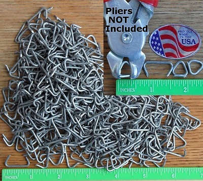 #ad Hog Rings 500pcs 3 4quot; Car Upholstery Netting Attachment fence cages SHARP