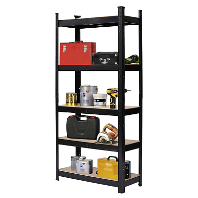 #ad Adjustable 5 Tier Shelf Garage Shelving Unit Rack Storage Oragnizer 150x70x30cm
