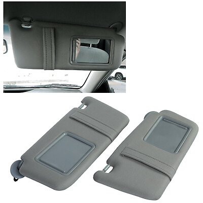 #ad #ad For Toyota Camry 2007 2011 Gray Car Sun Visor Pair Left amp; Right Side W O Sunroof