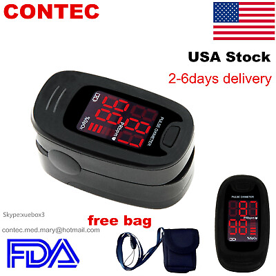 #ad Finger Pulse Oximeter Heart Rate Blood Oxygen Saturation Monitor SpO2 PR Measure