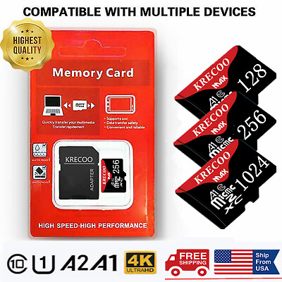 #ad #ad 128GB 256GB 1TB Micro SD Card Memory Card TF Card with Free Adapter High Speed