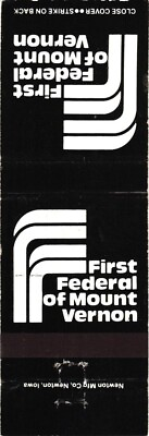 #ad First Federal of Mount Vernon We Can Help Vintage Matchbook Cover