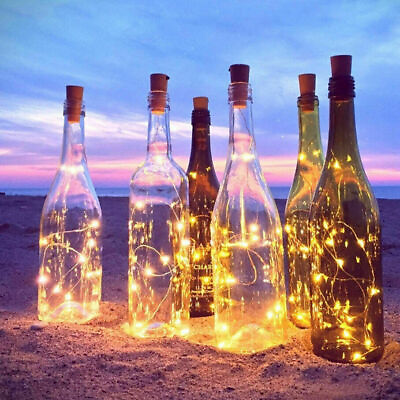 4Pcs Wine Bottle Cork Fairy String Light 2M 20 LED Lights Battery Operated Party