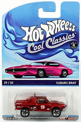 #ad Hot Wheels Subaru Brat Cool Classics Series Pink Card #BDR50 New NRFP Red 1:64