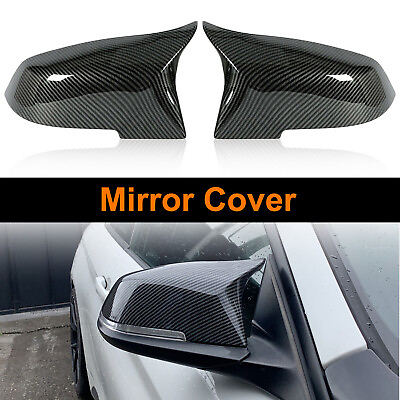 #ad Pair Carbon Fiber Side Mirror Cover Caps for BMW 3 Series F30 F31 320i 328i