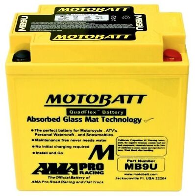 #ad MotoBatt MB9U Battery 12V 11AH 140 CCA Sealed AGM w 1 Year Warranty