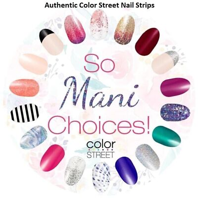 #ad Color Street Nail Art Design Glitter Solid Polish Strips NEW