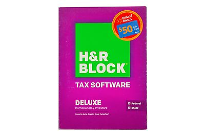 Hamp;R Block Tax Software Deluxe Homeowners Investers Federal and State 2014