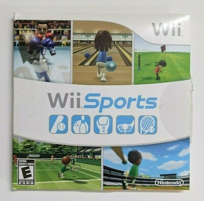 #ad Nintendo Wii *No Game* Wii Sports Sleeve and Manual Only