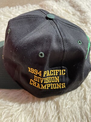 #ad VINTAGE SEATTLE SUPERSONICS BASEBALL HAT SNAP BACK 1994 Division Champions