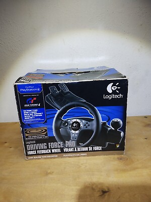 #ad Logitech 2005 Driving Force Pro For PlayStation 2 with Box quot;Untestedquot;