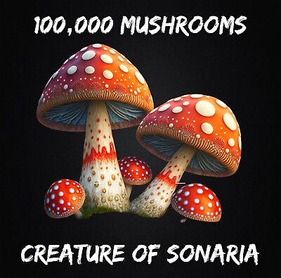 #ad Creatures of Sonaria 100000 Mushrooms 100K Shooms Roblox