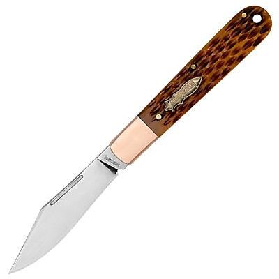 #ad Kershaw Culpepper Slip Joint Brown Jigged Folding D2 Steel Pocket Knife 4383BJB