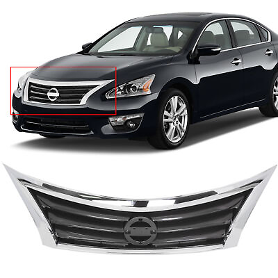 #ad For 2013 2015 14 Nissan Altima Front Bumper Grille Upper Grill Assembly Chrome