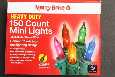 #ad #ad 150 count Merry Brite Multi Color Mini Lights Heavy Duty String Lights 34 feet