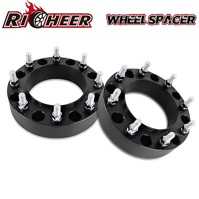 #ad 2 Chevy 3500 HD 2011 2023 Hub Centric REAR Dually Wheel Spacers Adapter 2quot; 8x210