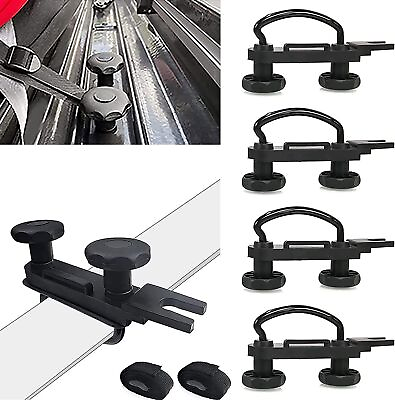#ad 4x Universal Roof Box U Bolt Clamps Cargo Carrier Roof Rack Bracket Van Mounting