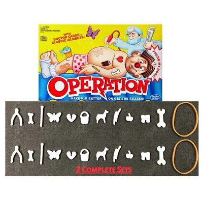 #ad Operation Game Replacement Pieces amp; Parts 2 COMPLETE SETS of 12 Funny Ailments