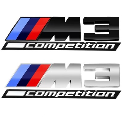 #ad For M3 COMPETITION Number Letters Rear Trunk Badge Sticker 3 Series Emblem