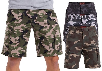 #ad Men#x27;s Cargo Combat Shorts Multi Pockets